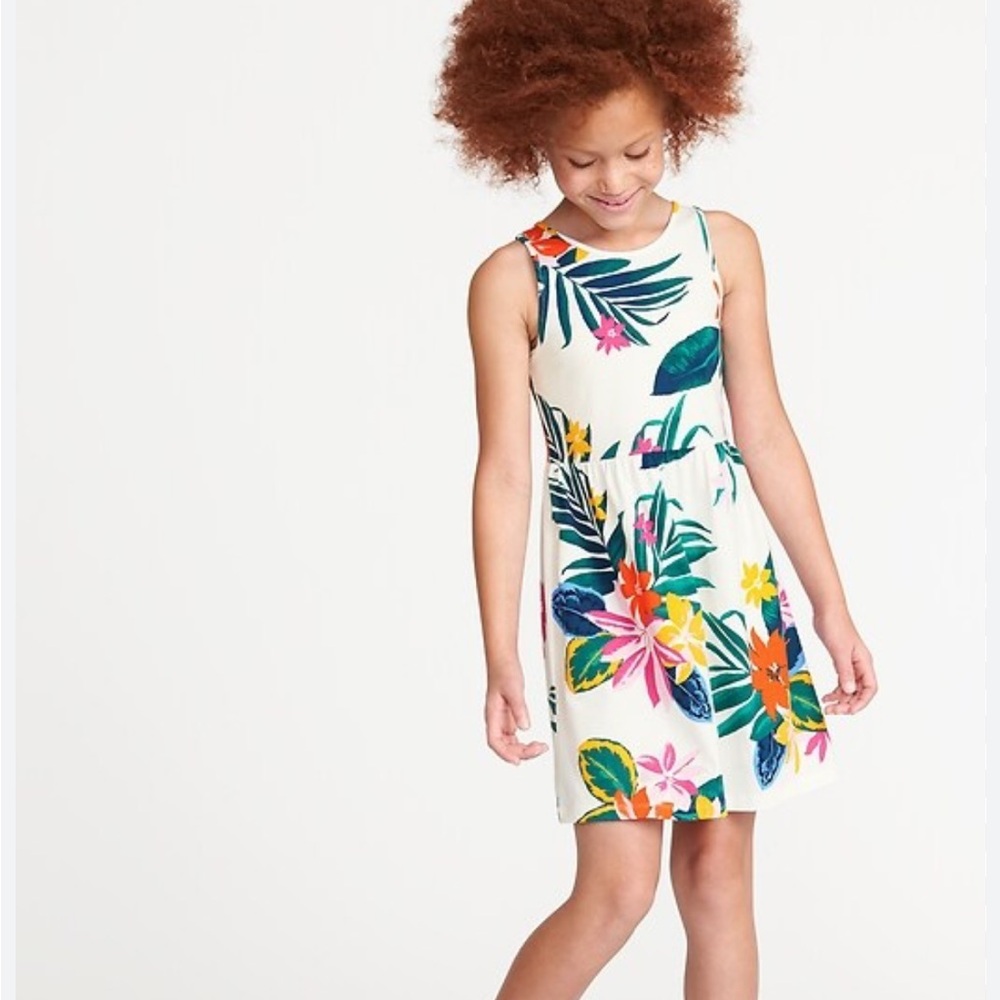 4/$25 | Old Navy | 🌺🌴Tropical Floral Dress for Girls | XS (5)